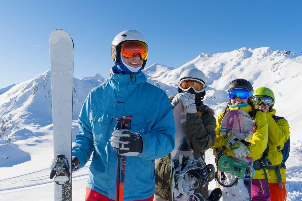 team of skiers